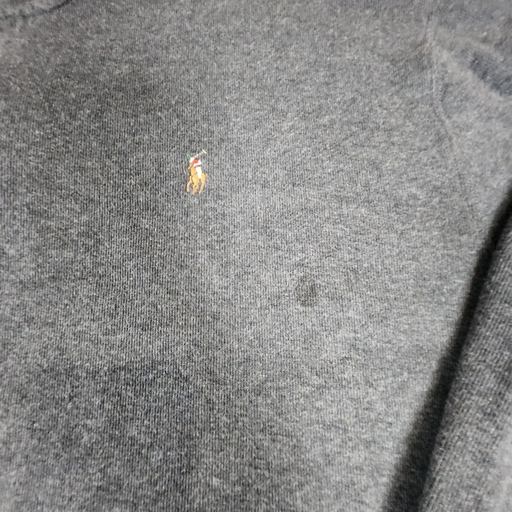 Polo Ralph Lauren Sweater Mens 3XB Charcoal Gray Quarter Zip Estate Rib Pullover - Picture 2 of 11